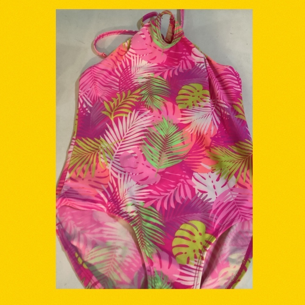 Little pearl halter top style one piece swimsuit. 10